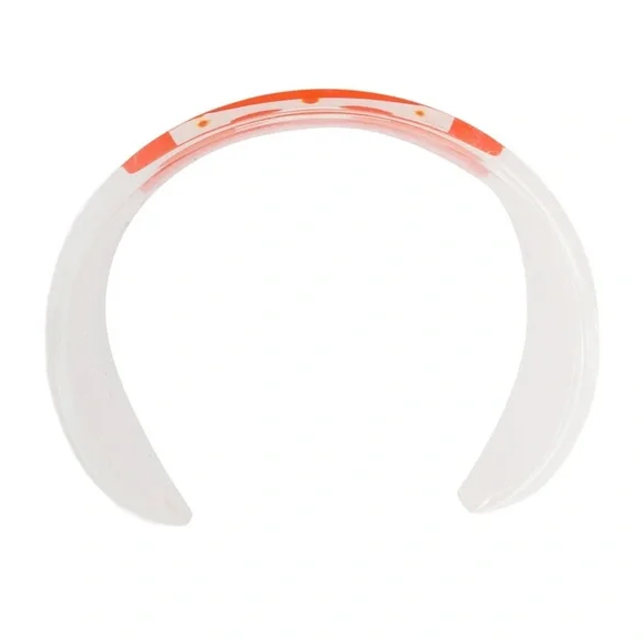 Tory Burch LUCITE CUFF BRACELET ORANGE LOGO - Picture 3 of 7